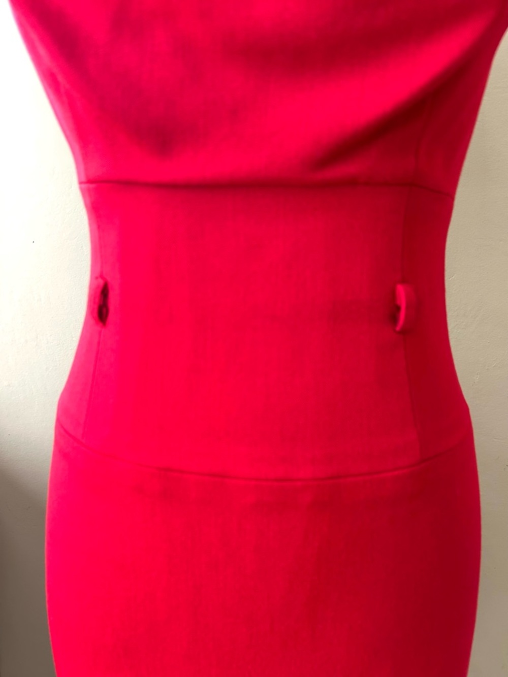 Black Halo Jackie O Belted Cocktail Sheath Dress Cherry Red Size 4 - Picture 13 of 16